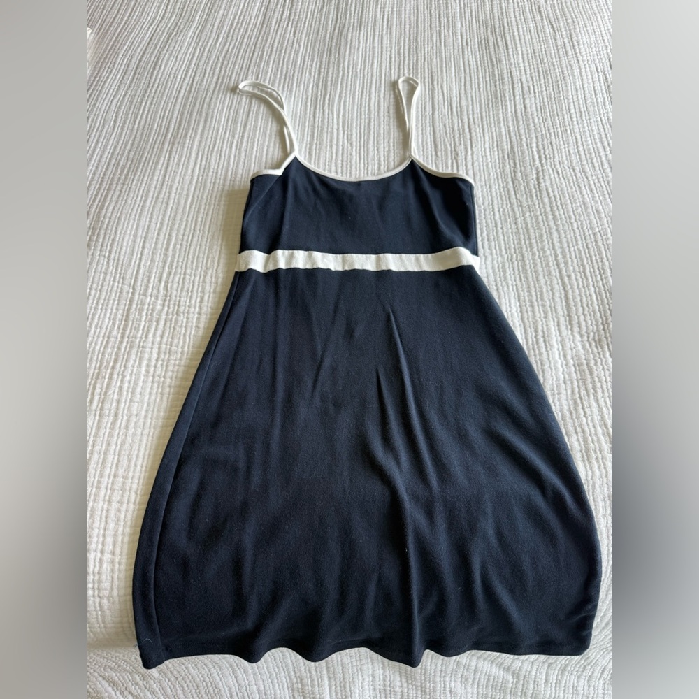 Brandy Melville Navy and White Dress